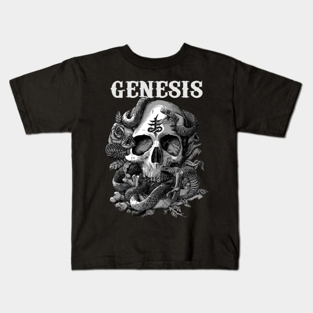 GENESIS BAND DESIGN Kids T-Shirt by Rons Frogss
